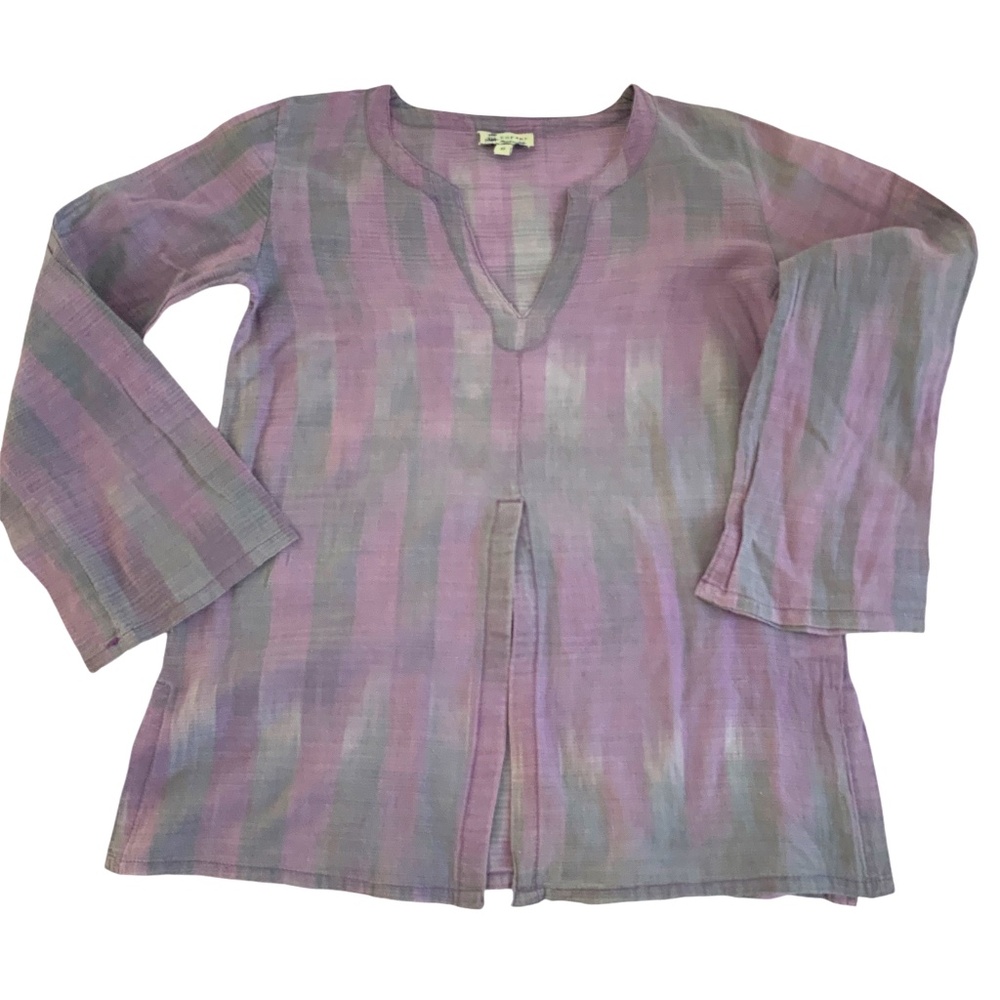 CALYPSO IKAT LIGHT WEIGHT COTTON BATH SUIT COVER UP PURPLE SZ 6 WITH WRAP